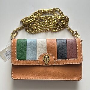 Fossil Multicolor Leather Chain Shoulder Bag